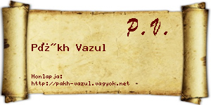 Pákh Vazul névjegykártya